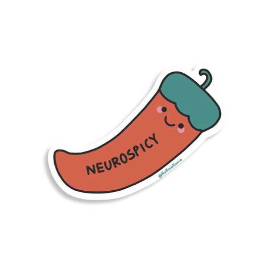 Neurospicy Cute Pepper Vinyl Sticker