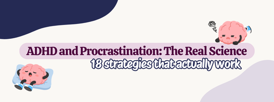Illustrated header for ADHD and procrastination article — The Hyper Collective