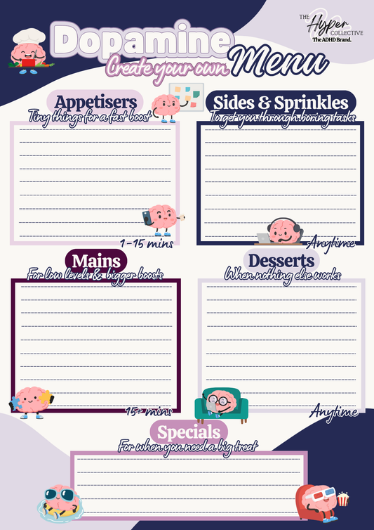 FREE Dopamine Menu Template for ADHD