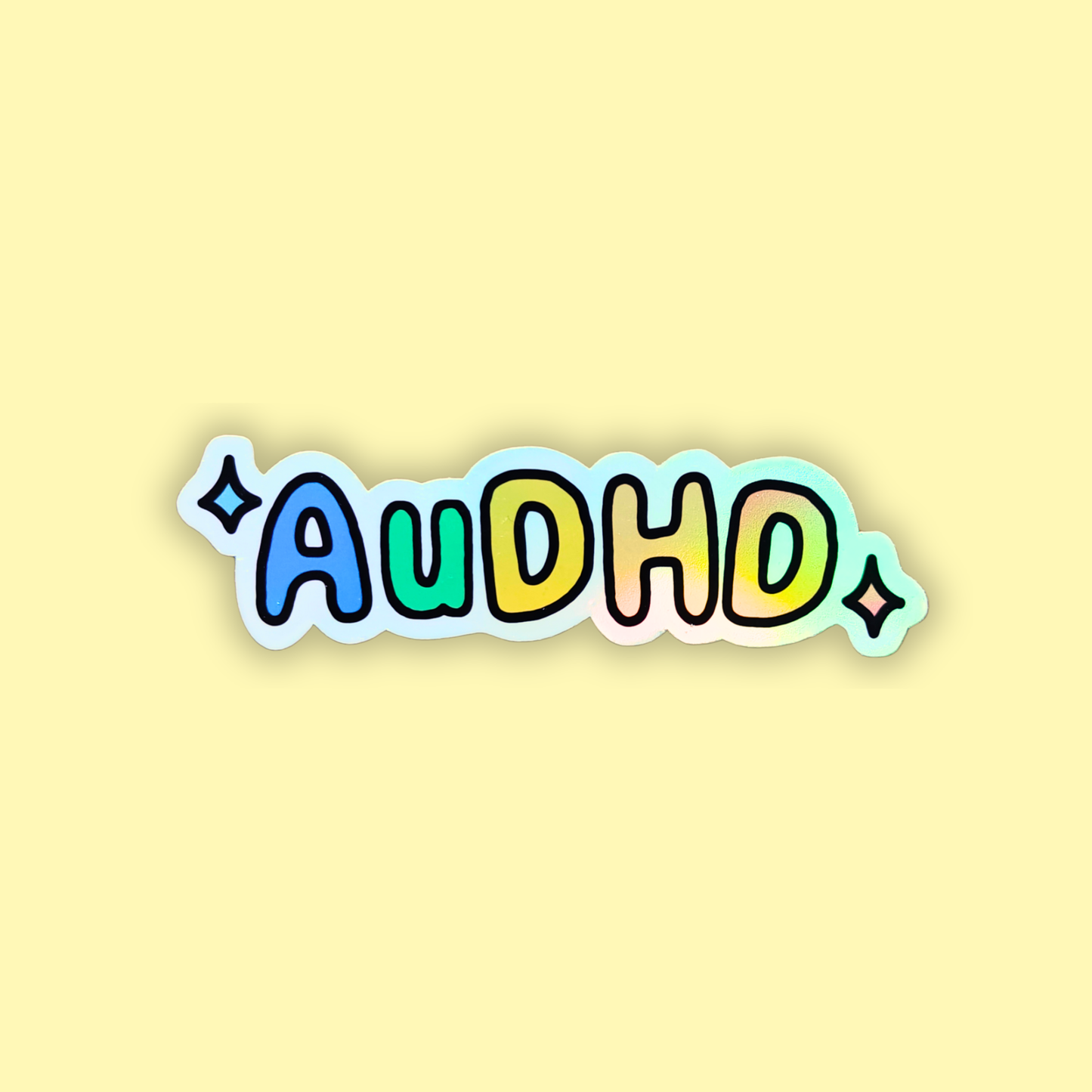 AuDHD Holographic Sticker | Autism & ADHD Pride