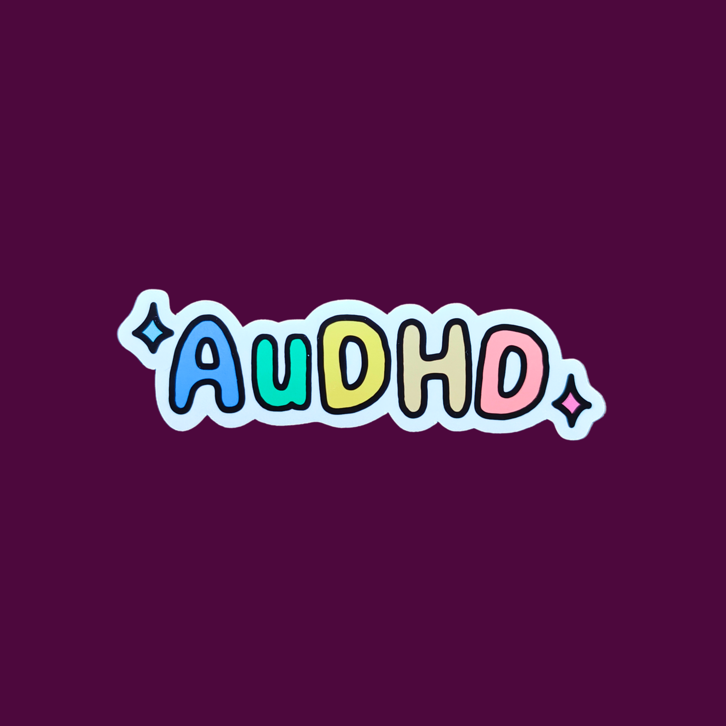 AuDHD Matte Sticker | Autistic & ADHD Pride