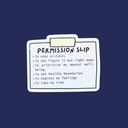 Permission Slip ADHD Sticker