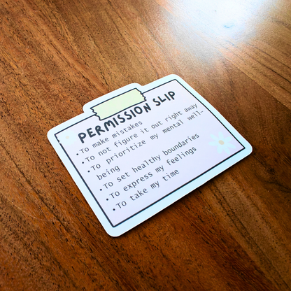 Permission Slip ADHD Sticker