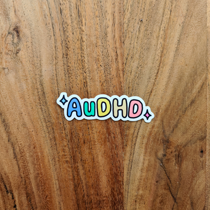 AuDHD Matte Sticker | Autistic & ADHD Pride