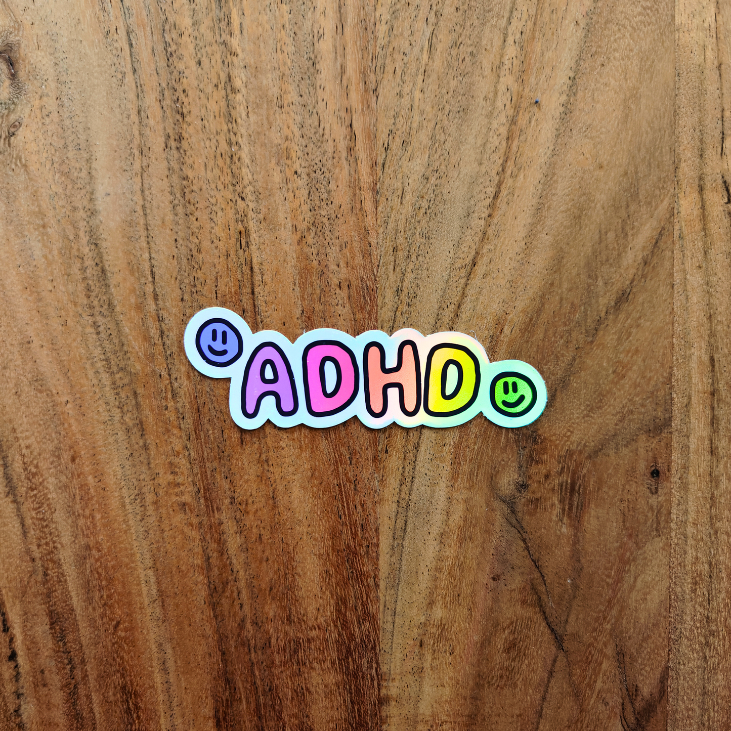 Holographic ADHD Vinyl Sticker