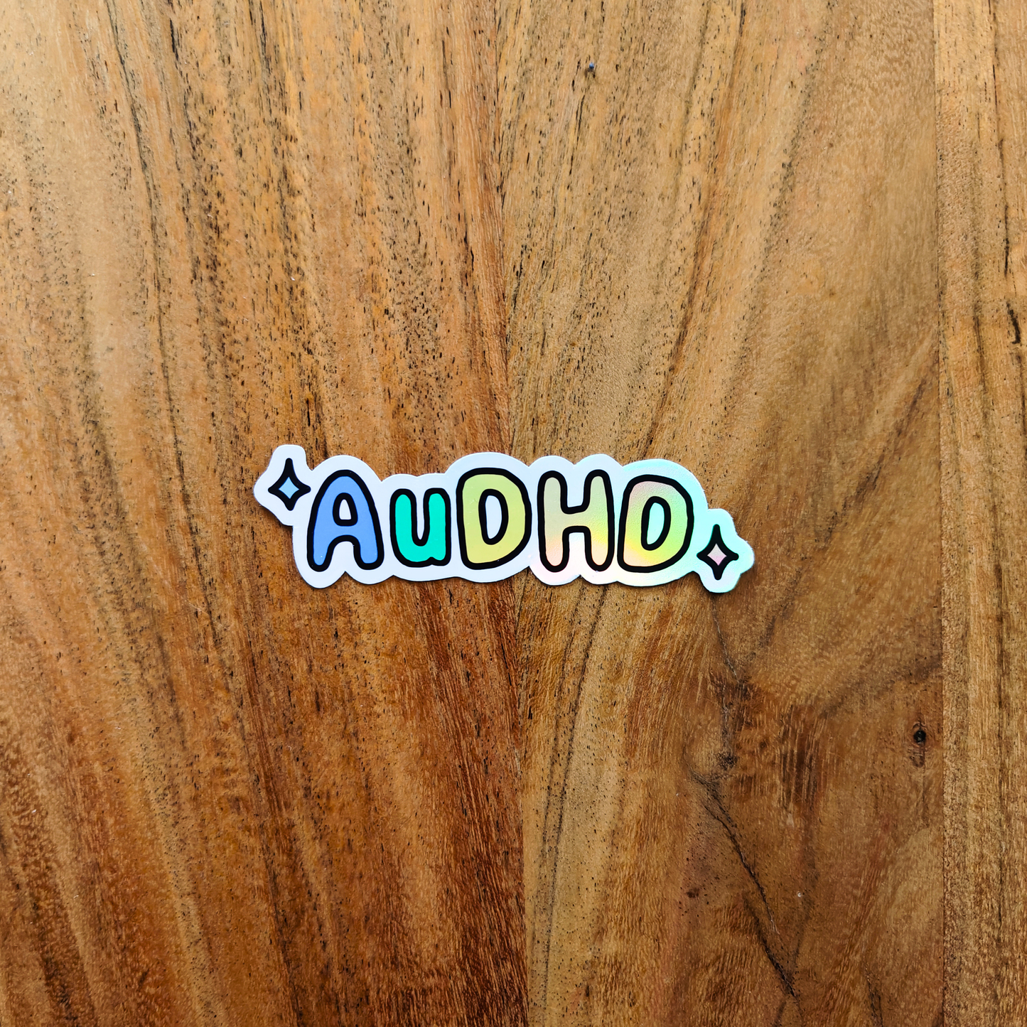 AuDHD Holographic Sticker | Autism & ADHD Pride