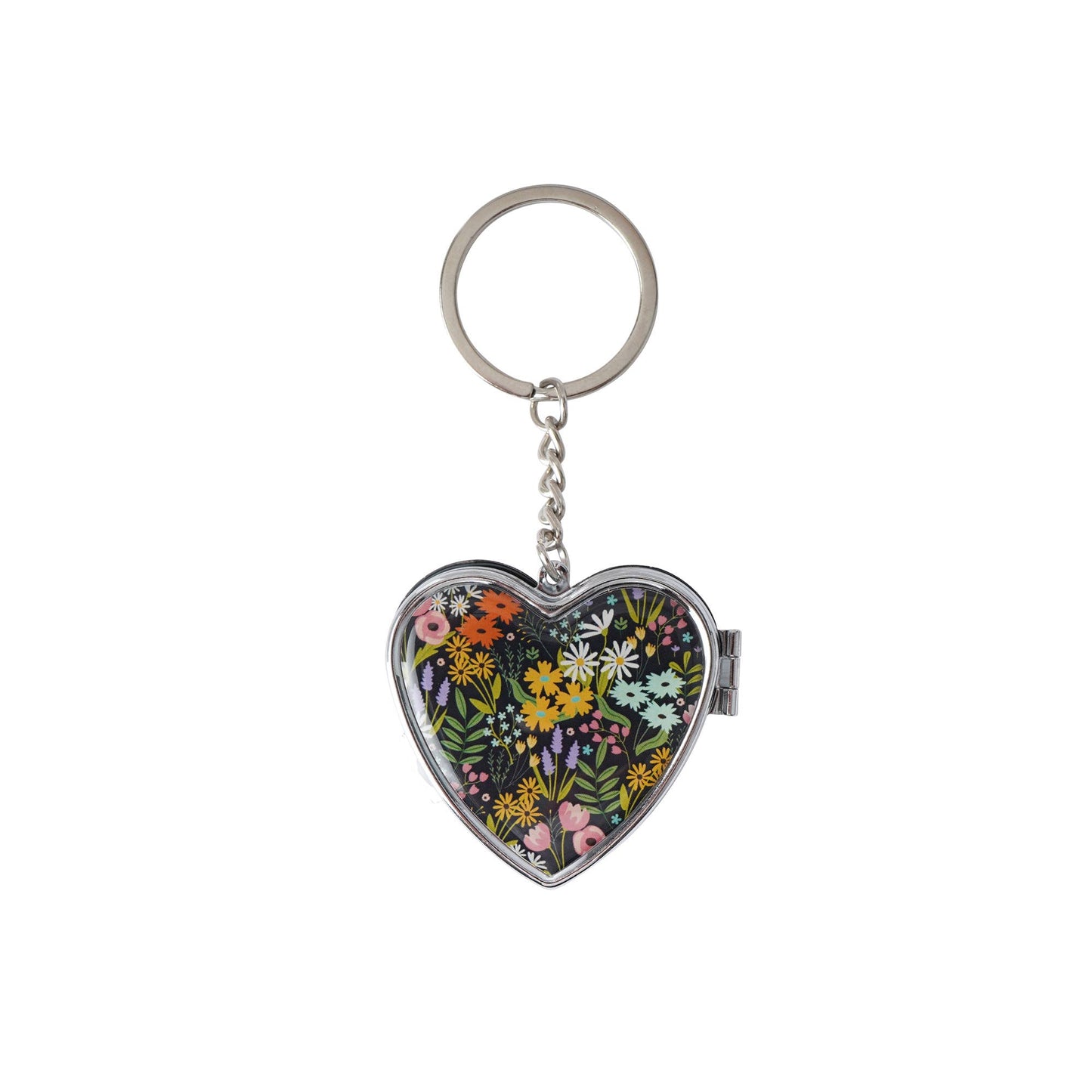 "The Flower Market" Heart ADHD Medication Pill Box Keyring