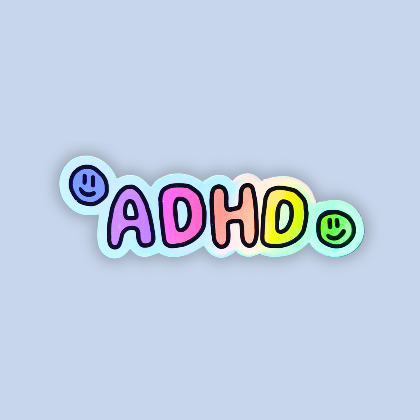 Holographic ADHD Vinyl Sticker