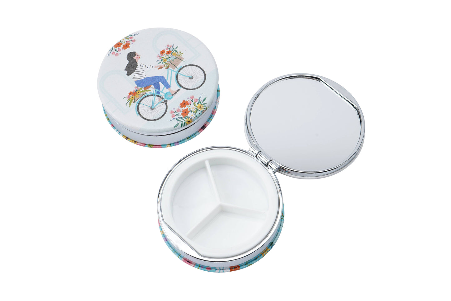 The Flower Basket Pill Box Organiser and Mirror